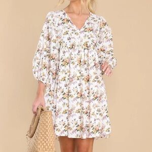 NEW ivory fall floral dress